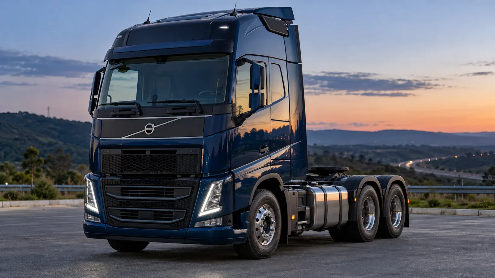 Volvo FH 540 6x4 em imagem ilustrativa gerada por IA.